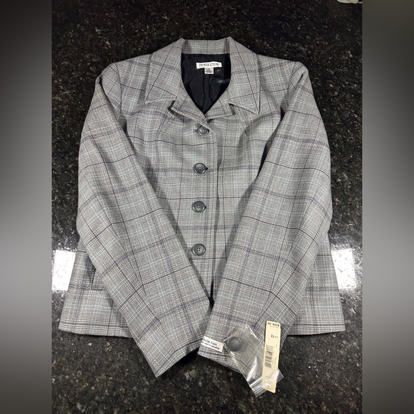 NWT Pendleton Women’s Dressy Jacket Size 12 Gray 100% Wool Business Formal City - Picture 12 of 14